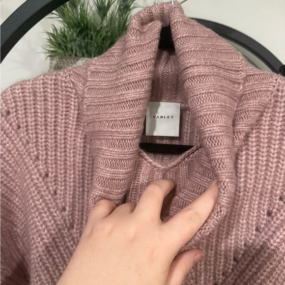 Varley Woodrose Rogan Cropped Knit Sweater – Dusty Rose size small - Picture 6 of 9